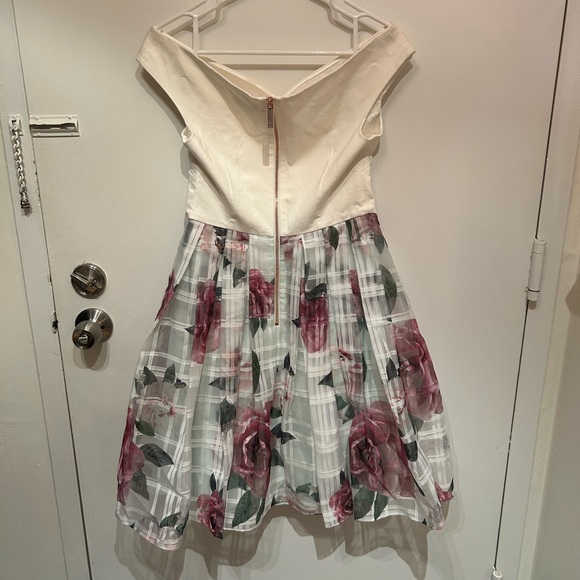 TED BAKER LICIOUS BARDOT PLEATED FIT & FLARE  DRESS TB 2 / US 4-6 - Picture 4 of 4